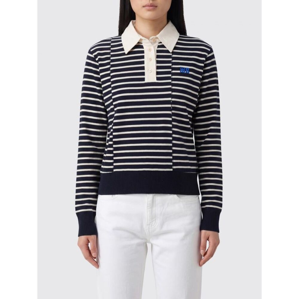Wales Bonner Polo Shirt Woman Blue